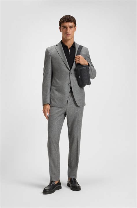 BOSS - Monogram belt bag with foil-embossed logo - Black