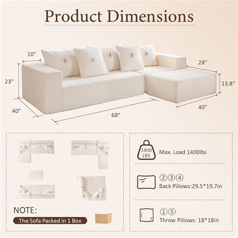 INGEROOM 108 Cloud Sectional Couch with L-Shape India | Ubuy
