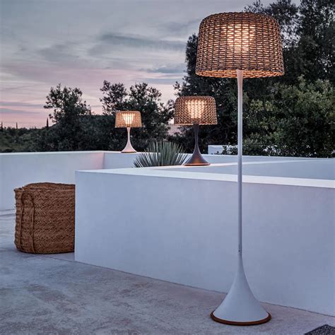Gloster Ambient Mesh Outdoor Floor Lamp White Sorrel