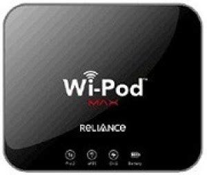 Reliance WiPod Max - WiFi PREPAID(Tamilnadu Only) with Power bank 14.4 ...