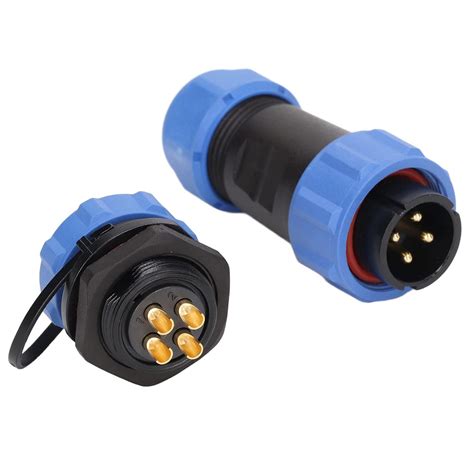 Wide use 4 pin waterproof connector for industrial socket IP68 machine ...
