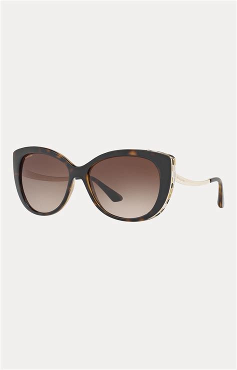 Bvlgari Brown Cateye Sunglasses
