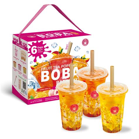 Amazon.com: O's Bubble Boba Tea Kit - 6 Servings Bubble Tea Kit ...