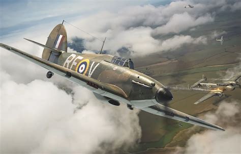 Wallpaper Hawker Hurricane, British single-seat fighter, Antonis ...