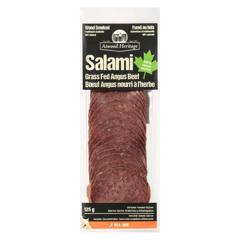Grass Fed Angus Beef Sliced Salami - Atwood Heritage