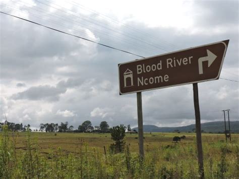 The striking bronze memorial to the Battle of Blood River, 1838