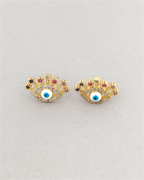 Maxi Evil eye Studs – LOLO LéPA