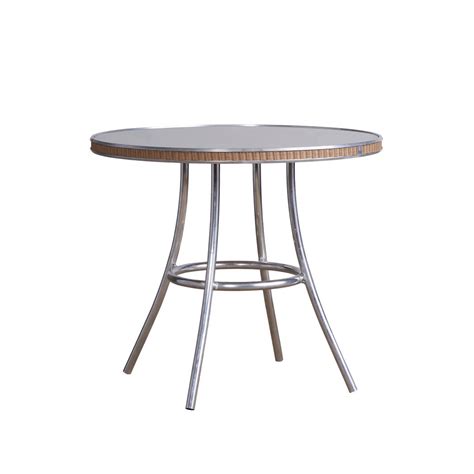 Lloyd Flanders All Seasons 33" Round Bistro Table with Reversible Glass ...
