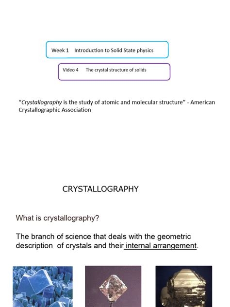 Solid State The Crystal Structure of Solids | PDF | Crystallite | Crystal
