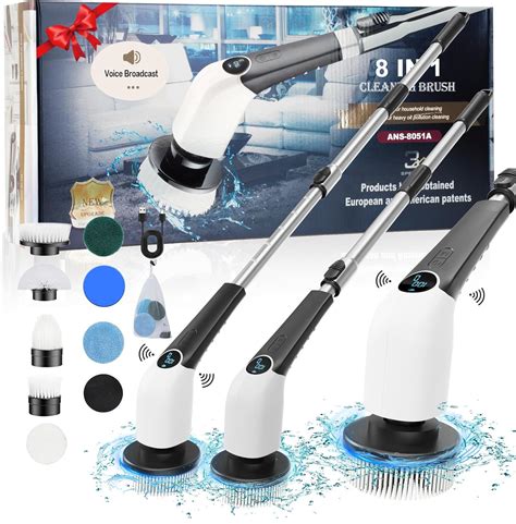Electric Spin Scrubber Rechargeable Cordless Spin Cleaning Brush ...