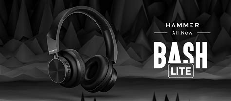 Buy HAMMER Bash Lite Bluetooth Headphones with Mic, Deep Bass, 40 mm ...