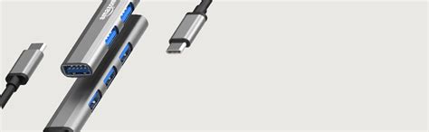 Amazon Basics 4-in-1 Hub Multiport Adapter, USB Type-C with Aluminium ...