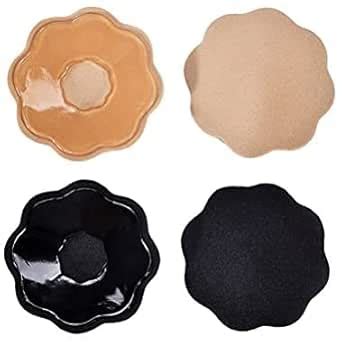 Buy PLUMBURY Women's Reusable Silicone Nipple Sticker Cover Pasties ...