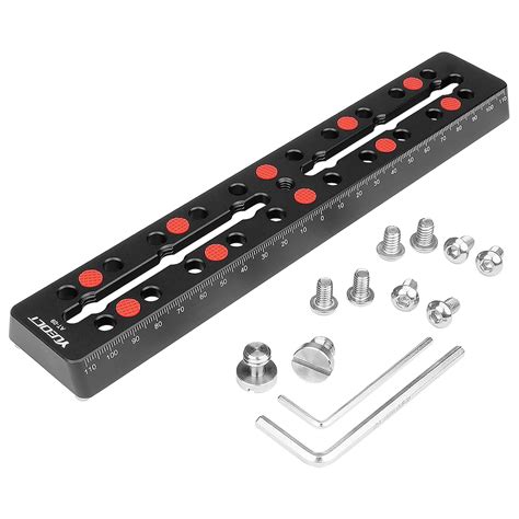 Buy 230mm / 9.05" Rail Bar Metal Dovetail Mounting Plate with M6 1/4" 3 ...