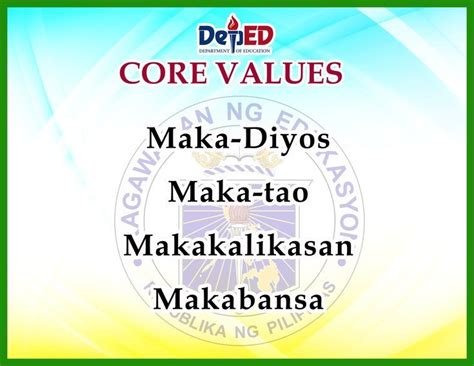 Image result for DepEd Core Values