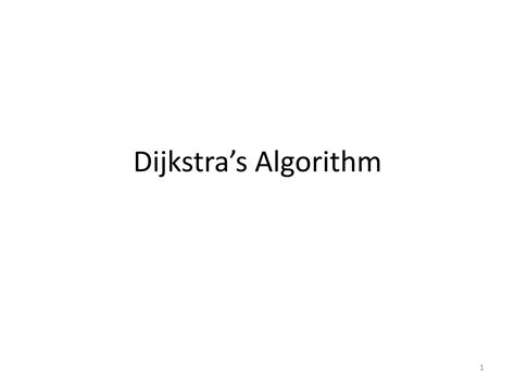 Dijkstra Algorithm 的图像结果