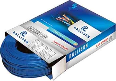 Rallison House Wire 1.00 sq.mm. PVC HRFR Cable 90M Blue (Extra Short ...