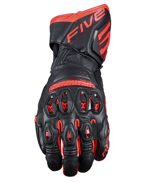 Five RFX3 EVO Black/Fluo Red Gloves