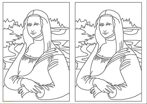 Mona Lisa Coloring Page at GetColorings.com | Free printable colorings ...