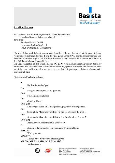 Image result for Excellon Format Specification