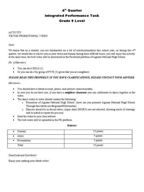 Image result for Performance Task 4