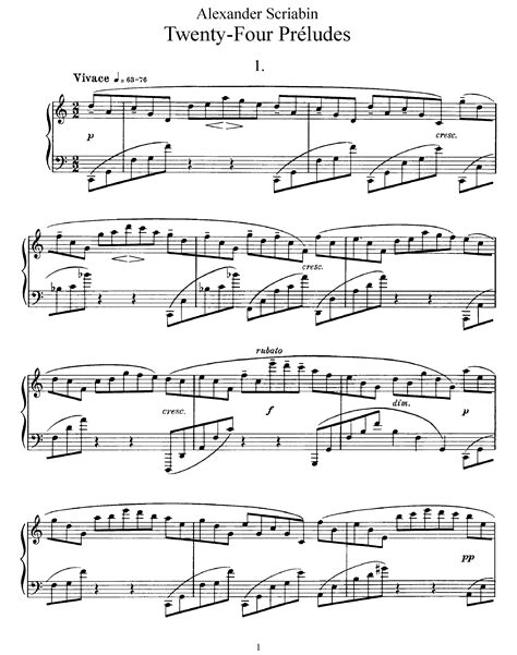 Scriabin, Alexander - 24 Preludes, Op.11 for Piano - Free Sheet music ...