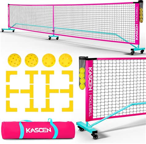 Amazon.com : KASCEN Portable Pickleball Net for Driveway - 22FT ...