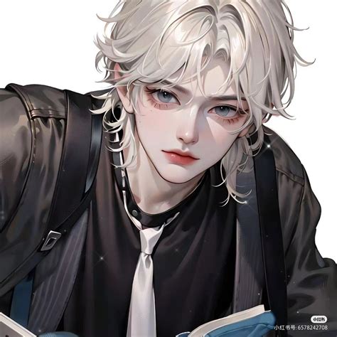 White Hair Anime Guy, Boy Illustration, Girly Drawings, Digital Art ...