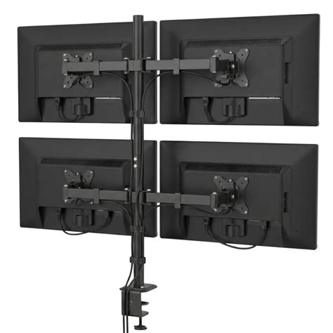 UNIQ Mounts™ 4 Screen Monitor Mount for 13''-27'' Screens, Heavy Duty ...