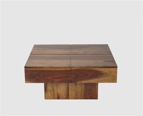 Buy Sheesham Wood Square Coffee Table Online on Furniselan