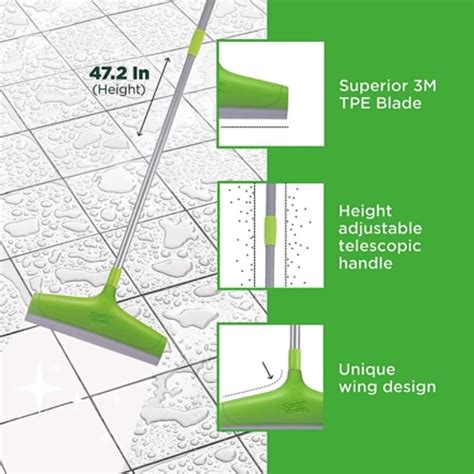 Scotch-Brite® Floor Squeegee Wiper with extendable handle, 120 cm x 40 ...