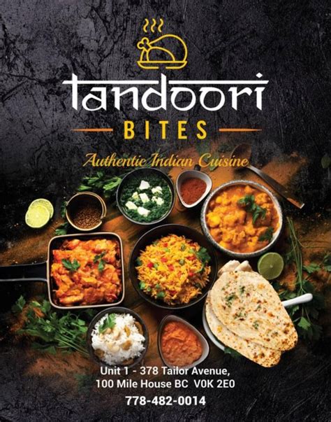 Menu at Tandoori Bites Indian Cuisine restaurant, 100 Mile House