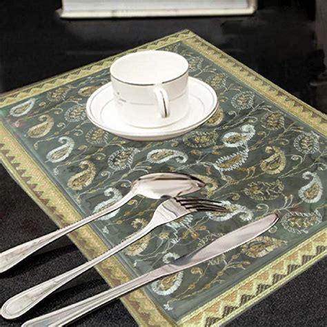 Buy Kuber Industries Laminated Patch Design PVC 6 Piece Dining Table ...