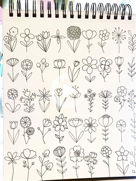Flower Doodles Easy at Robert Parsley blog
