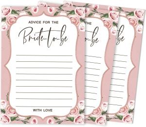 Inkdotpot Bridal Shower Games Advice for The Bride Set of 50 Cards ...