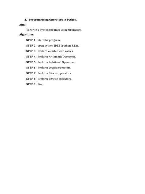 Image result for Simple Program Using Operators and List in Python
