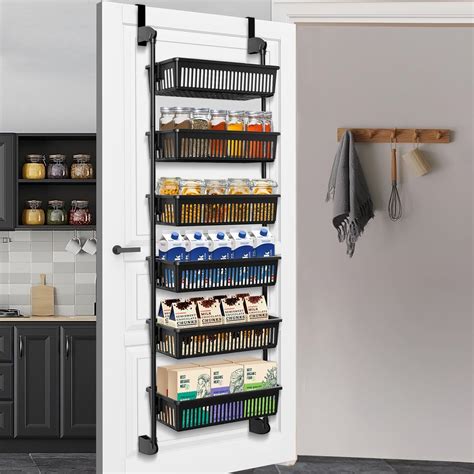 Amazon.com: Pantry Door Organizer, 6-Tier Over the Door Pantry ...