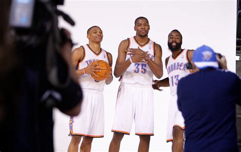 Kevin Durant And Russell Westbrook And James Harden