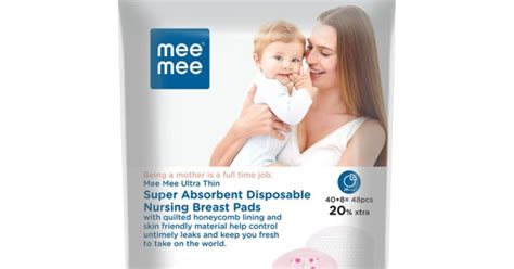 Mee Mee Disposable Nursing Breast Pads 48 Pcs | Ultra Thin Honeycomb ...