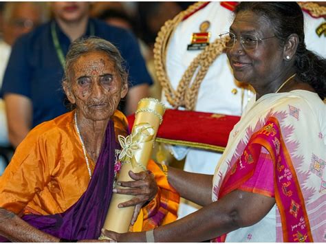 #WomenInSpotlight: 96-year-old Bhimavva Shillekyathara awarded Padma ...