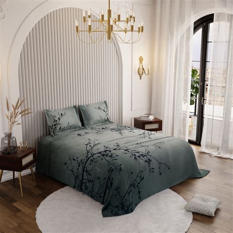 Teal Perch 100% Cotton Bedsheet Set – Stoa Paris