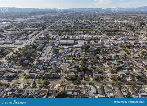 Aerial View of Sun Valley in Los Angeles California Stock Image - Image ...