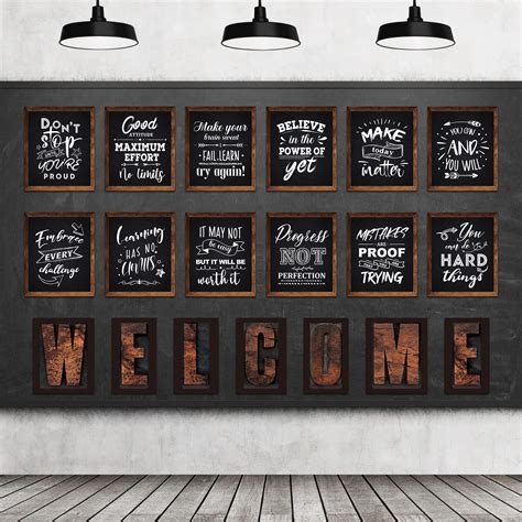 Buy Ctosree 19 Pieces Industrial Chic Bulletin Board Set Classroom ...