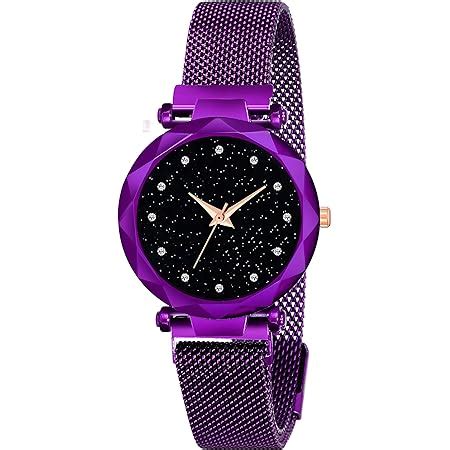 NIYATIFAB Luxury Mesh Magnet Buckle Starry Sky Quartz Watches for Girls ...