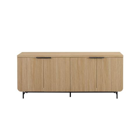 Walker Edison Reema Fluted 4 Door Kitchen Sideboard Buffet Console ...