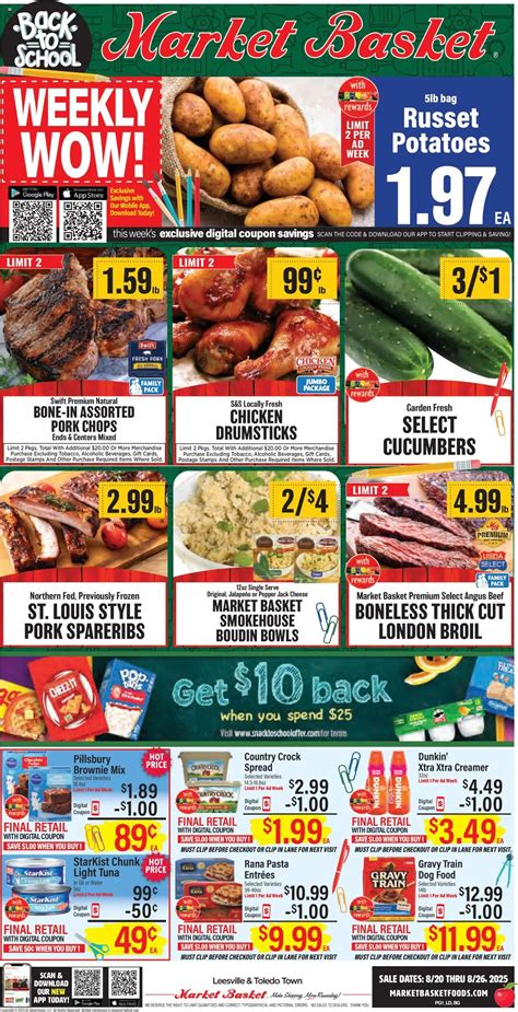 Market Basket Leesville, Many | 08/20 - 08/26 2025 | Sale