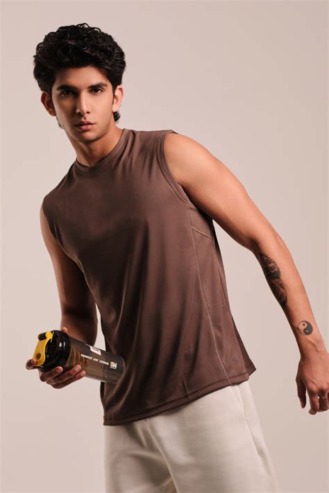 Men's Round Neck Quick Dry Vest - Regular Fit Micro Polyester - Metal ...