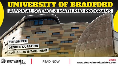University of Bradford Physical Science & Math PHD Programs