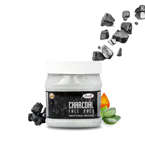 Luster Charcoal Face Pack for Helps Brighten & Glowing Skin - 500 ml ...
