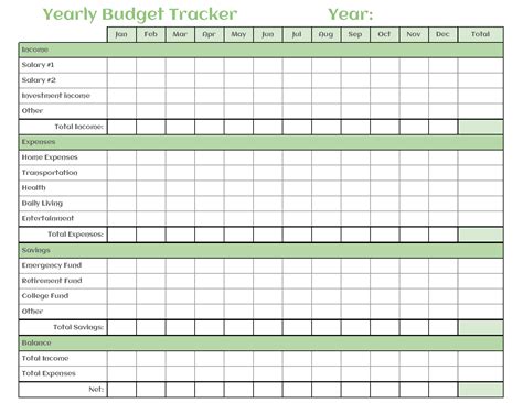 Printable Budget Sheet - Printable Paper Crafts